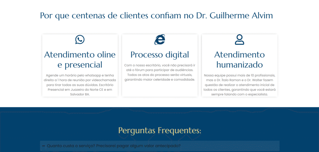 Criação de Landig Pages com alto poder de vendas