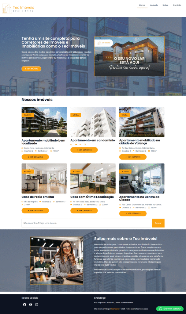 Site Corretor de Imóveis e Imobiliária