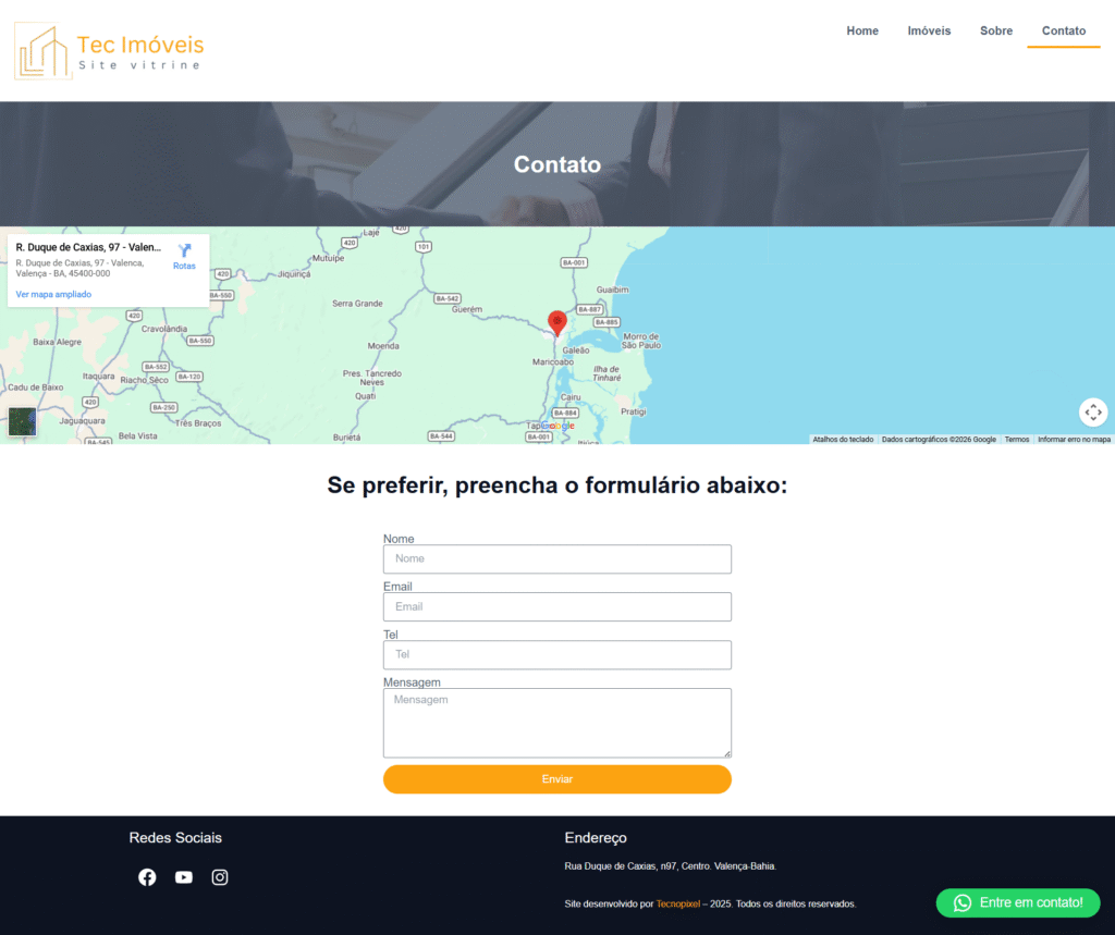 Site Corretor de Imóveis e Imobiliária